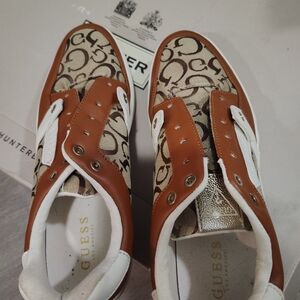 Guess Brown and White Sneakers
